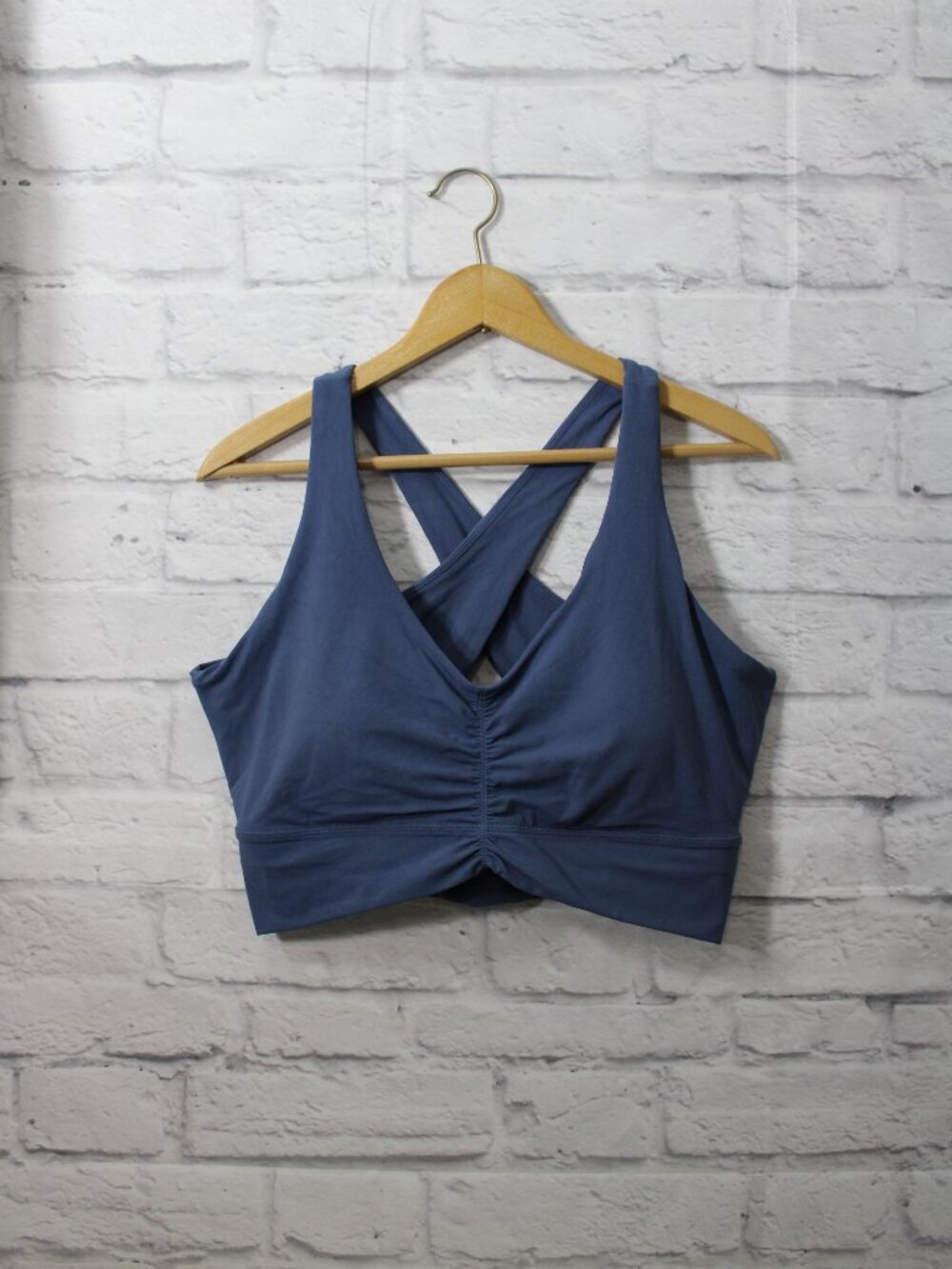 JoyLab XXL Blue Athletic Criss Cross Medium Support Sports Bra Summer Casual